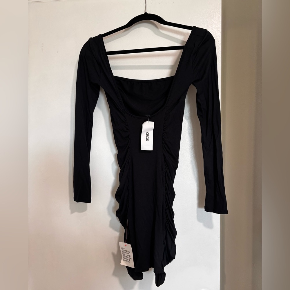 ASOS Black Ruched Dress
